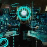 마블 영화 '아이언맨'에서 범용 인공지능으로 출연하는 '자비스'의 도움을 받는 토니스타크의 모습