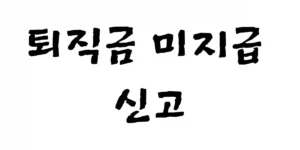 퇴직금 미지급 신고 기간 및 방법에 대한 text 썸네일