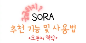 sora 추천 기능 및 사용법에 대한 내용이라는 것을 암시